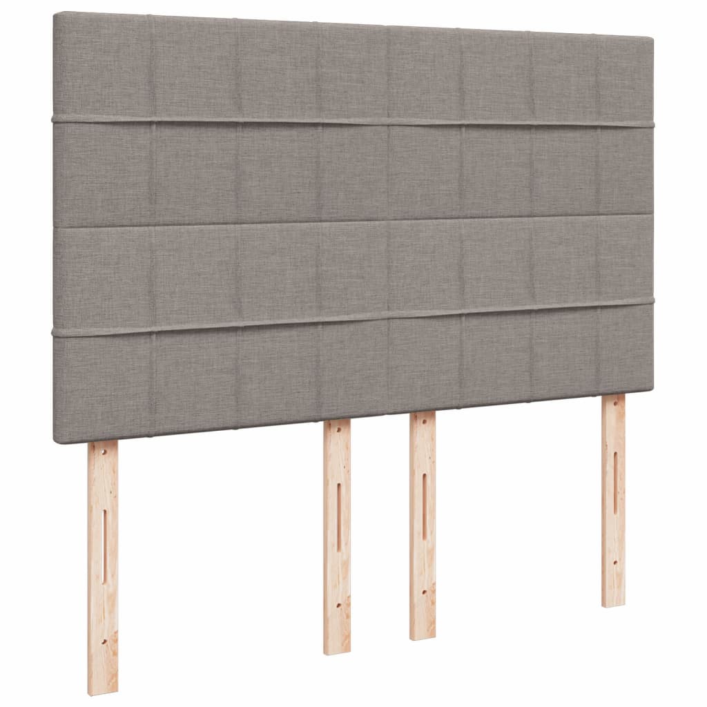 Boxspring met matras stof taupe 160x200 cm – afbeelding 7