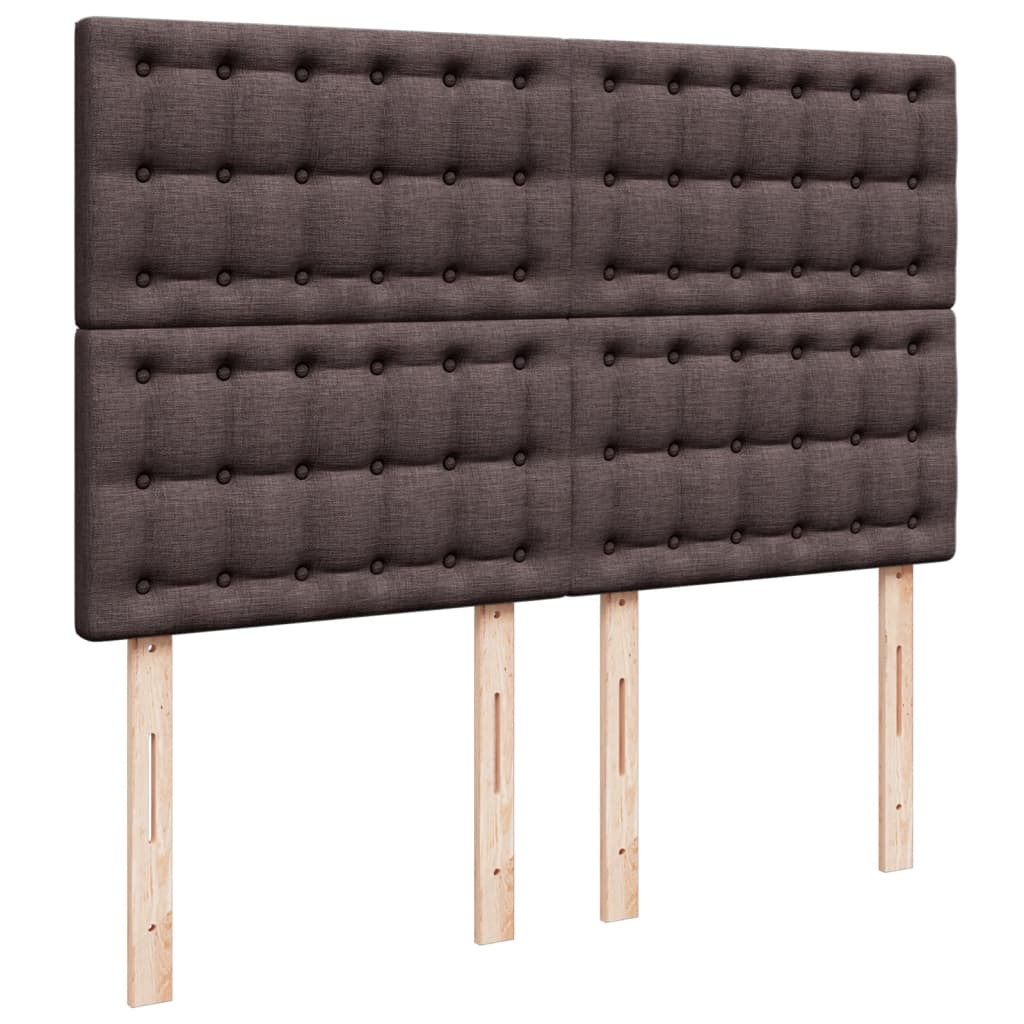 Boxspring met matras stof donkerbruin 160x200 cm – afbeelding 7