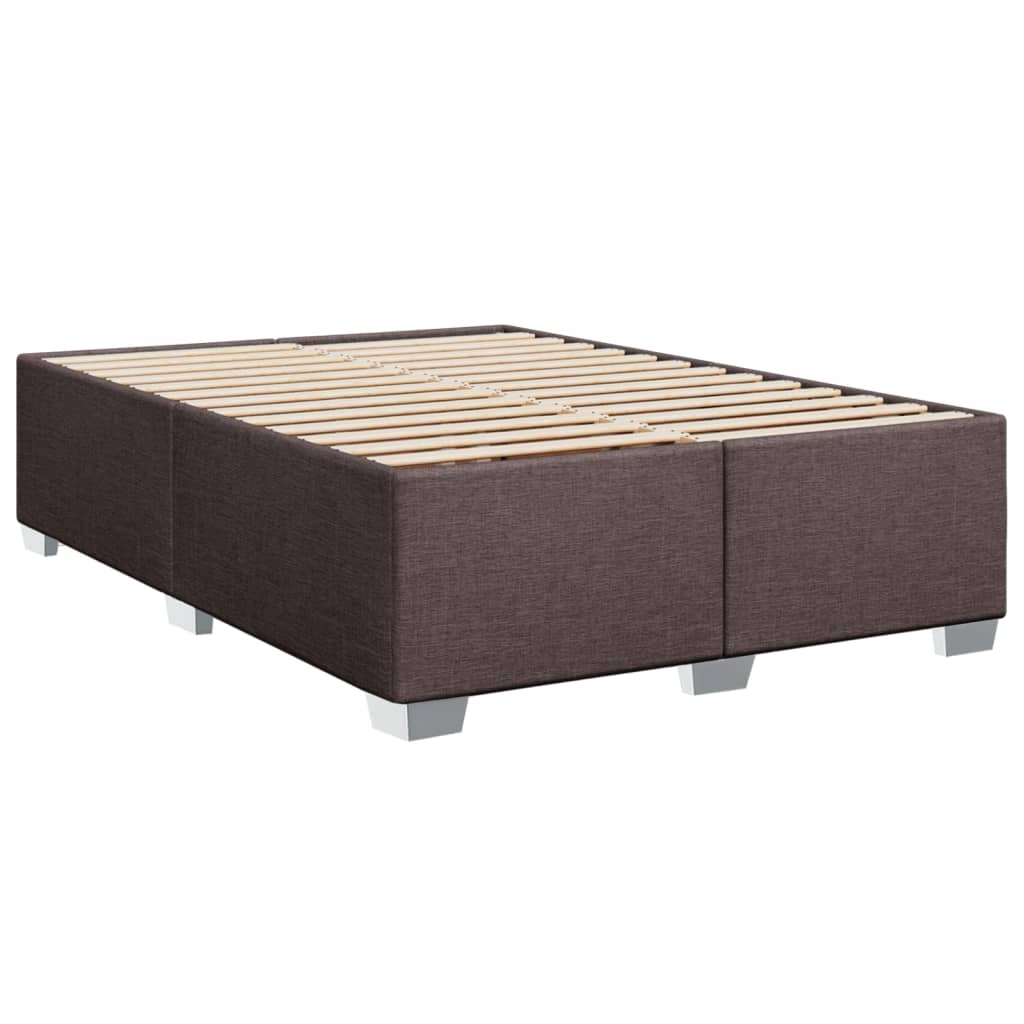 Boxspring met matras stof donkerbruin 160x200 cm – afbeelding 8