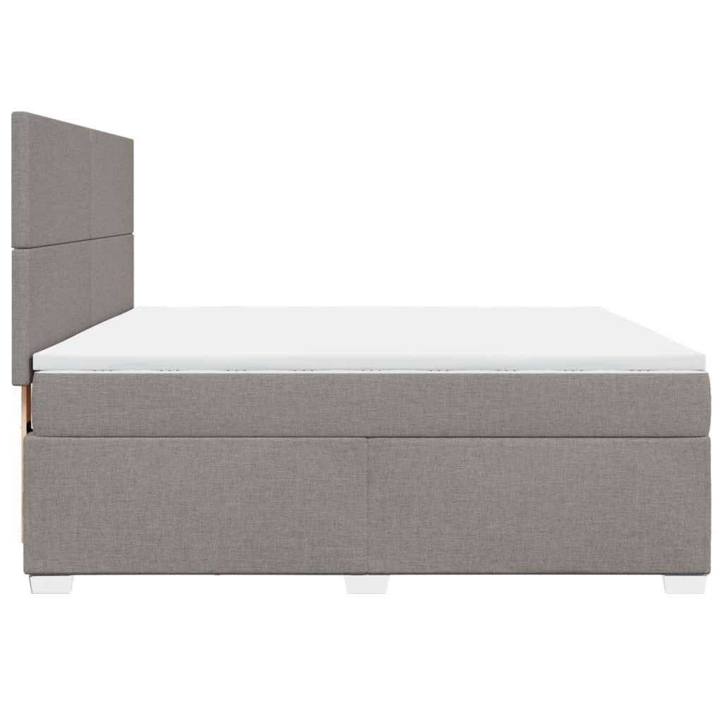 Boxspring met matras stof taupe 180x200 cm – afbeelding 11
