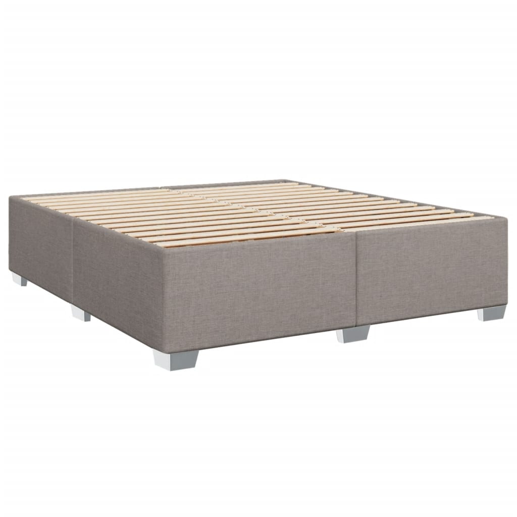 Boxspring met matras stof taupe 180x200 cm – afbeelding 8
