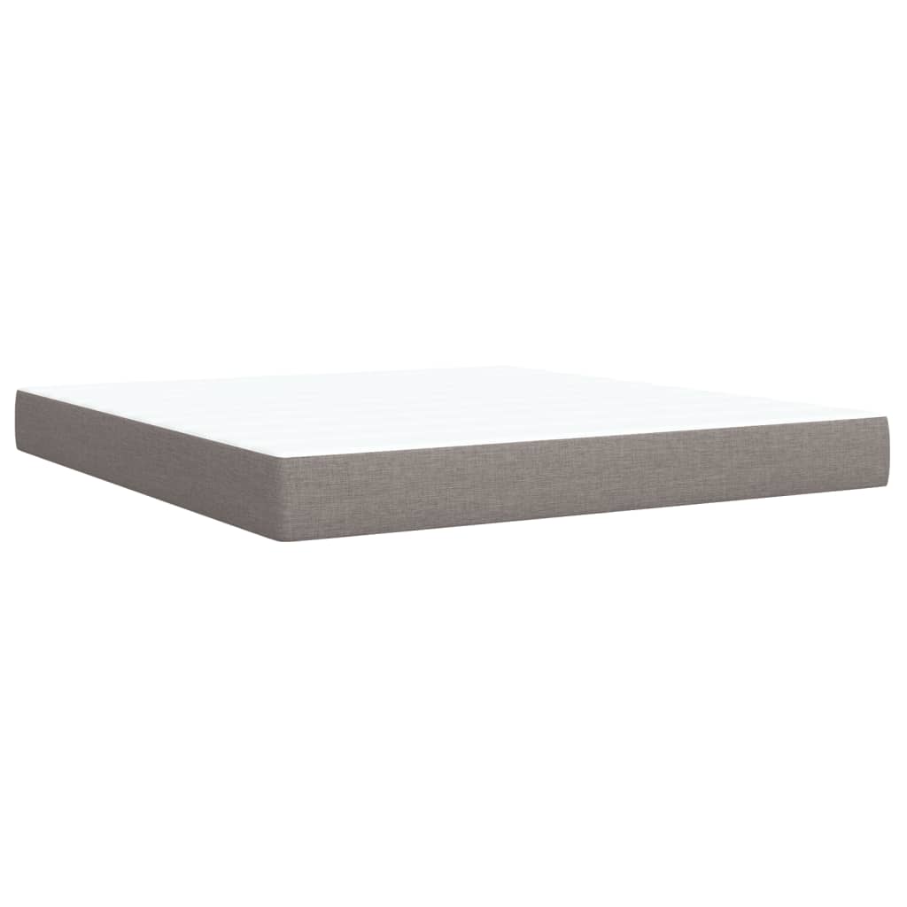Boxspring met matras stof taupe 180x200 cm – afbeelding 9