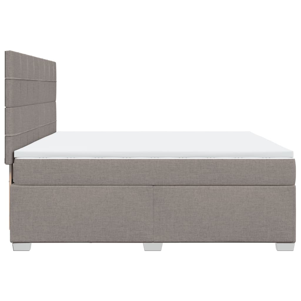 Boxspring met matras stof taupe 180x200 cm – afbeelding 11