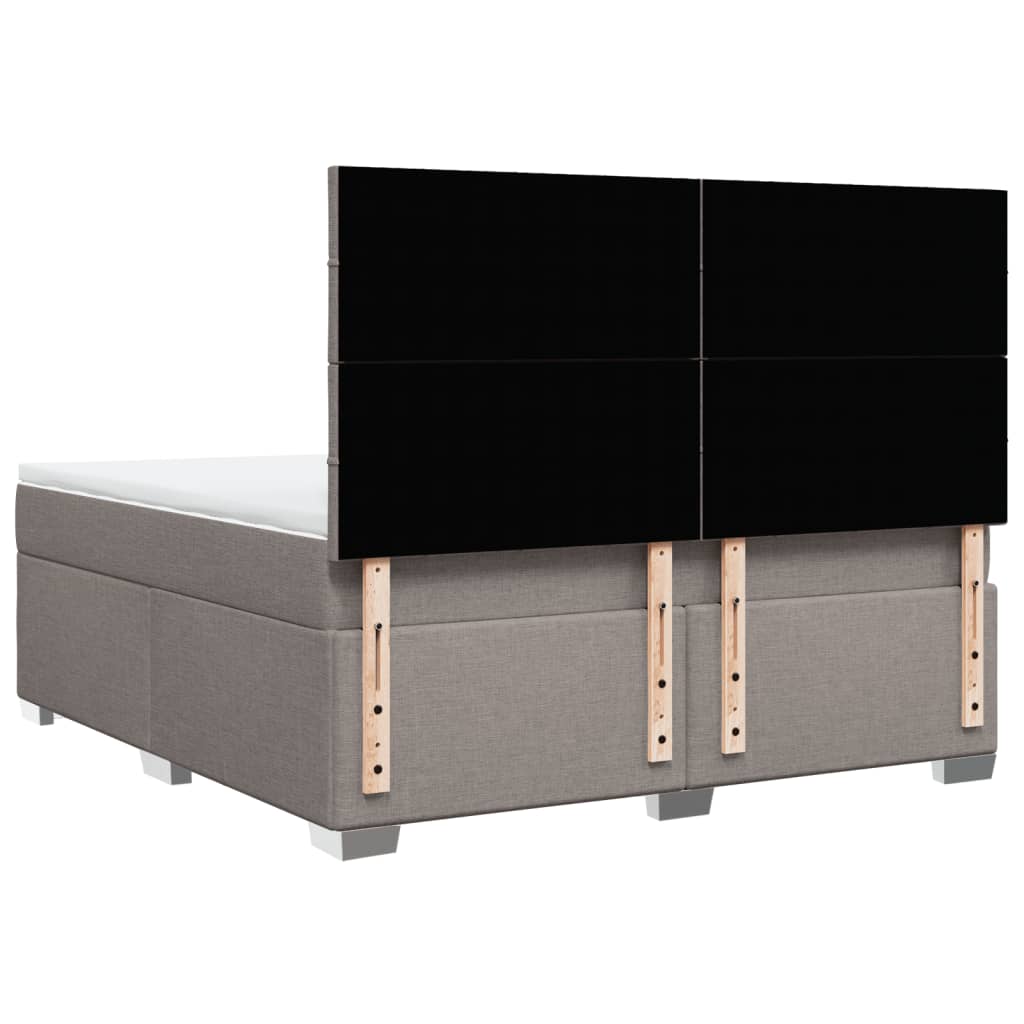 Boxspring met matras stof taupe 180x200 cm – afbeelding 12