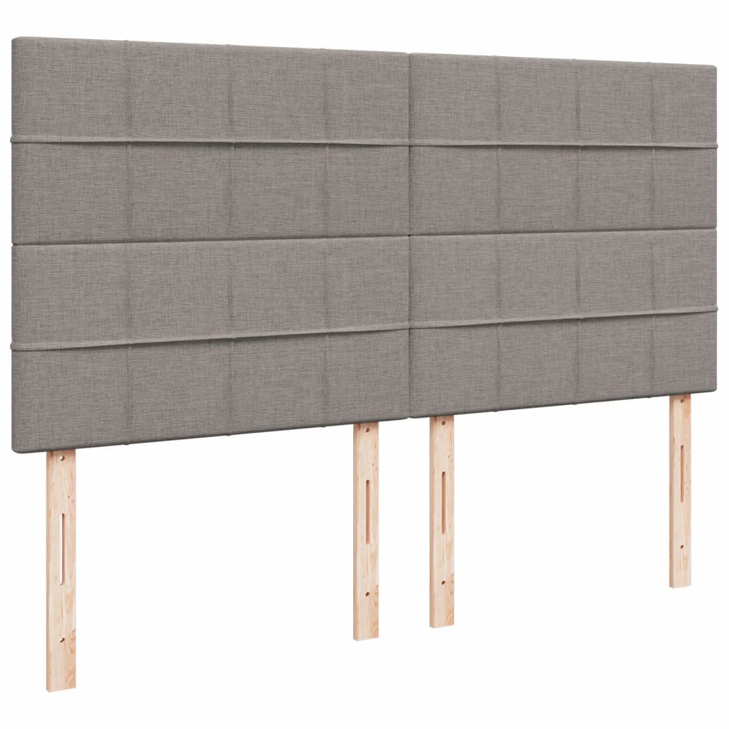 Boxspring met matras stof taupe 200x200 cm – afbeelding 7