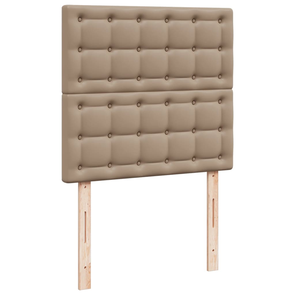 Boxspring met matras kunstleer cappuccinokleurig 80x200 cm – afbeelding 7