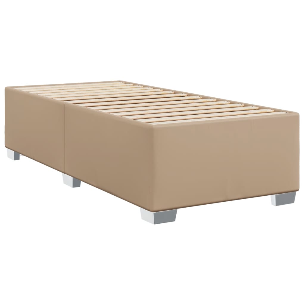 Boxspring met matras kunstleer cappuccinokleurig 80x200 cm – afbeelding 8