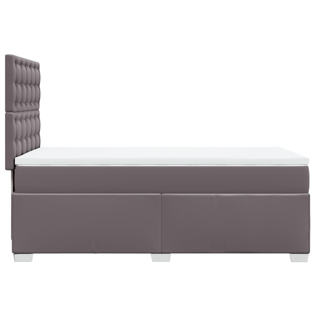 Boxspring met matras kunstleer grijs 90x200 cm – afbeelding 11
