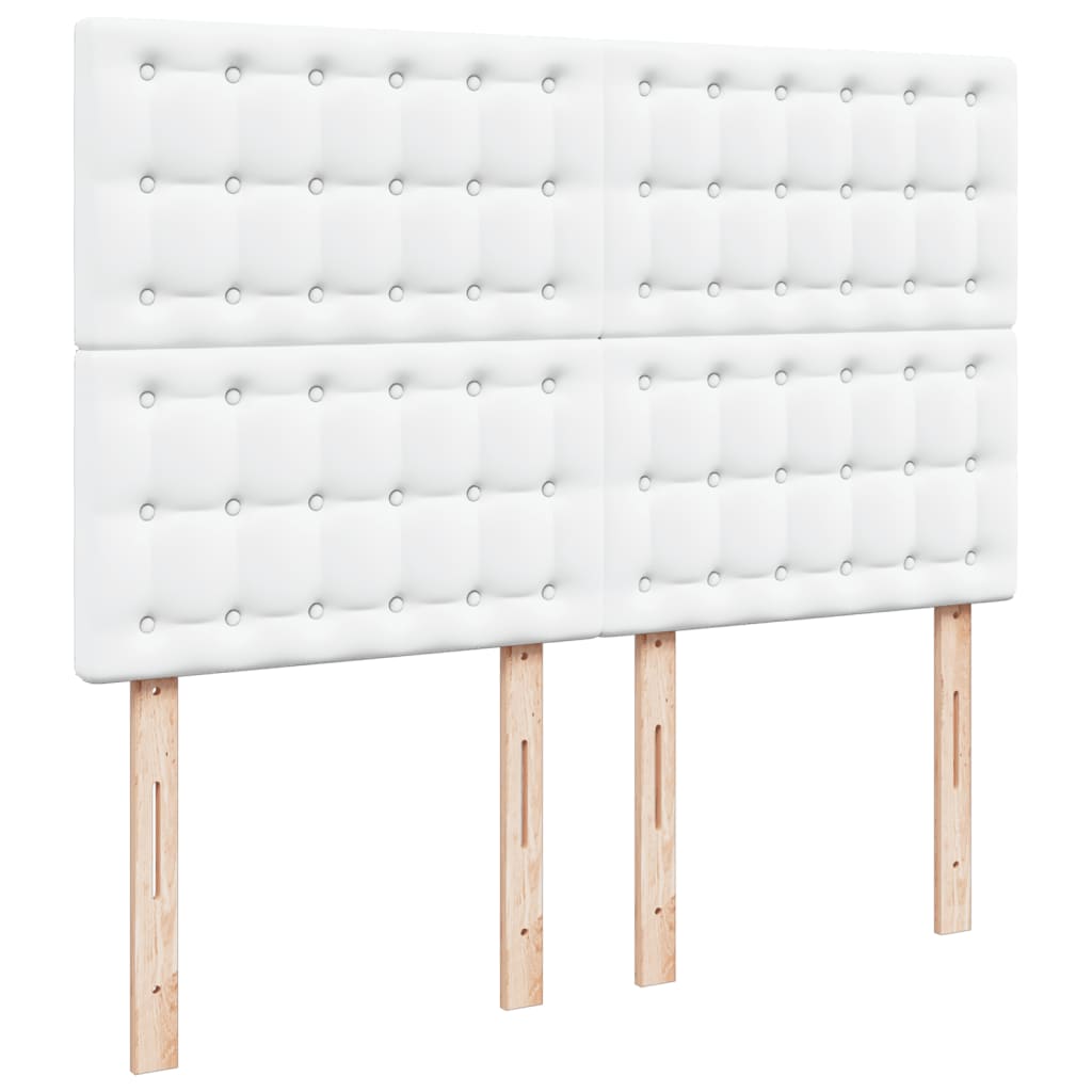 Boxspring met matras kunstleer wit 140x190 cm – afbeelding 7