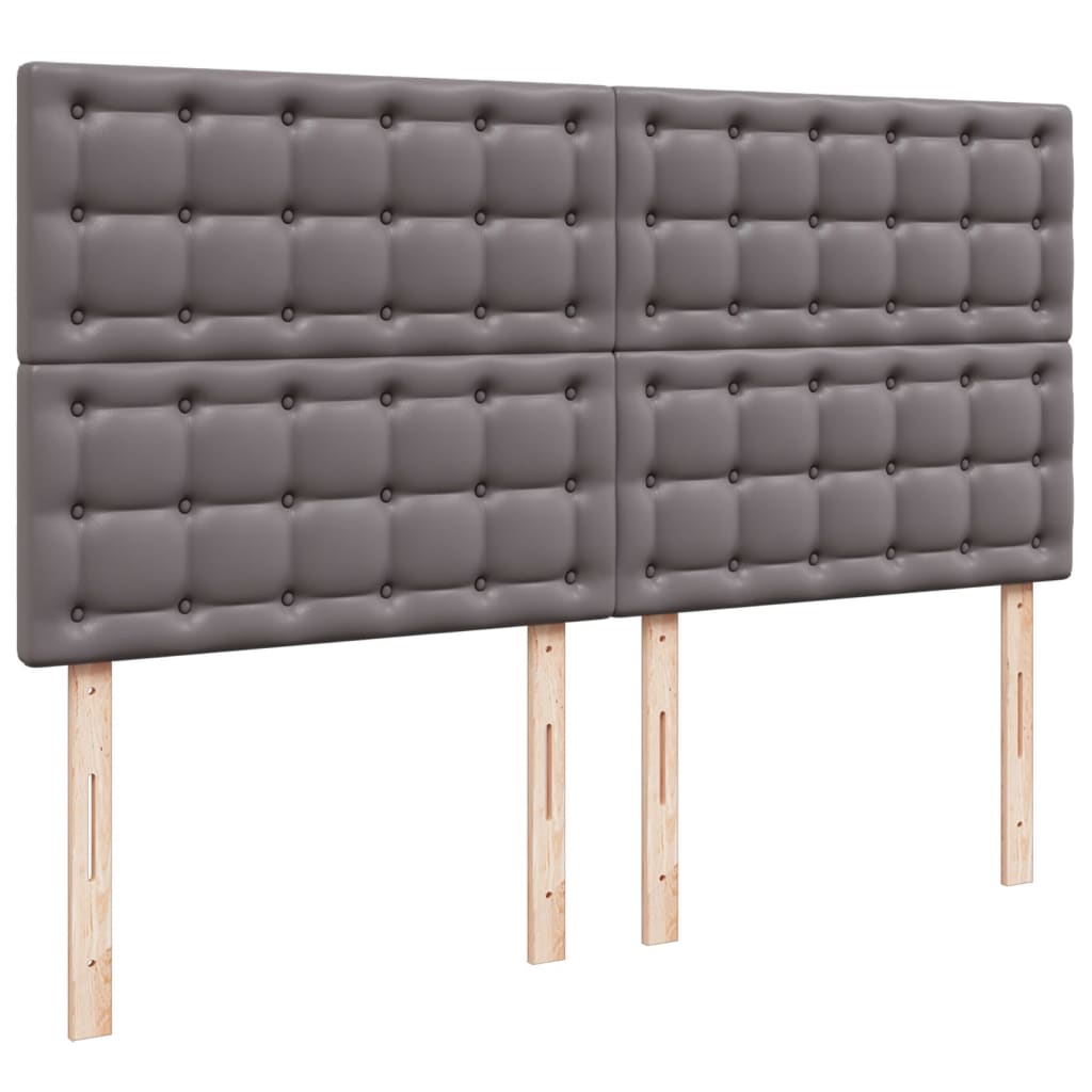 Boxspring met matras kunstleer grijs 180x200 cm – afbeelding 7