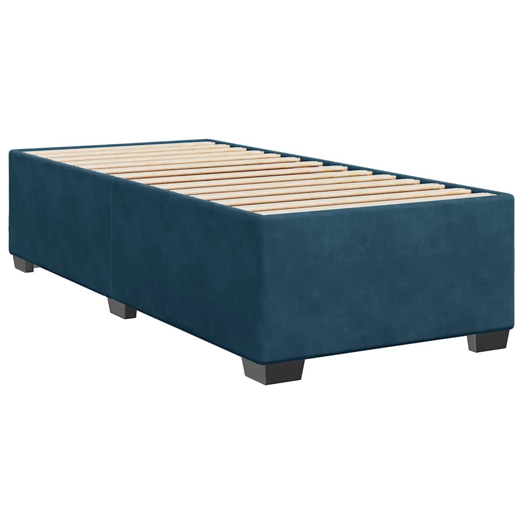 Boxspring met matras fluweel blauw 90x200 cm – afbeelding 8