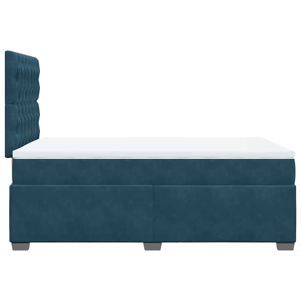 Boxspring met matras fluweel blauw 120x200 cm – afbeelding 11