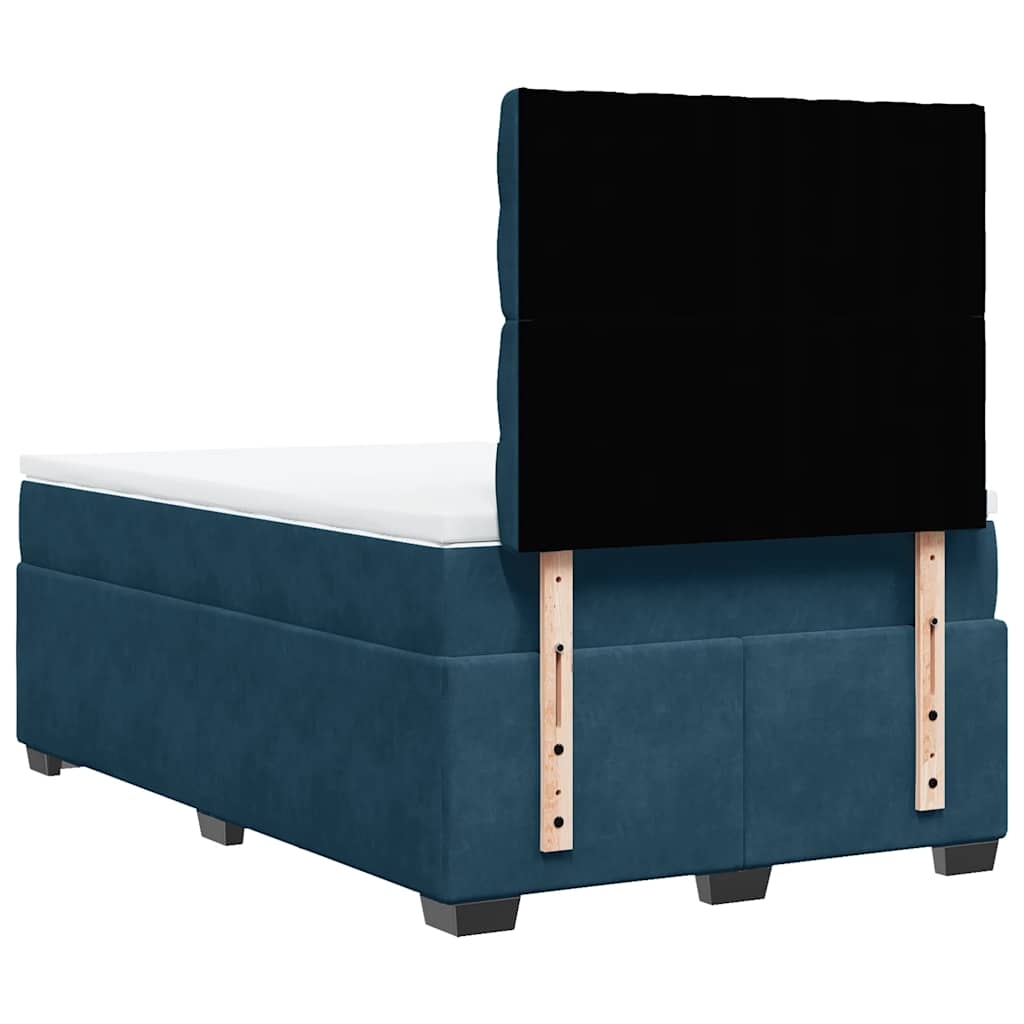 Boxspring met matras fluweel blauw 120x200 cm – afbeelding 12
