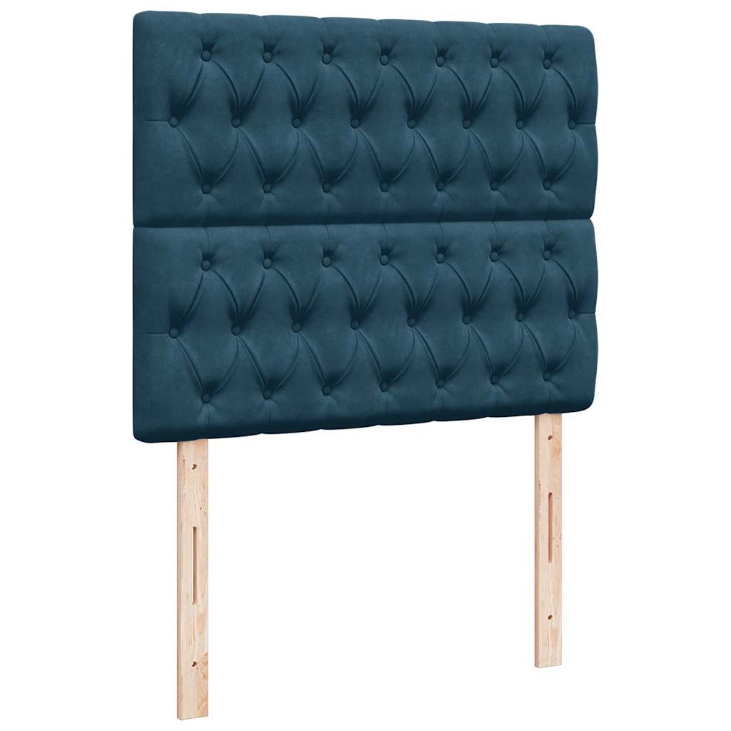 Boxspring met matras fluweel blauw 120x200 cm – afbeelding 7