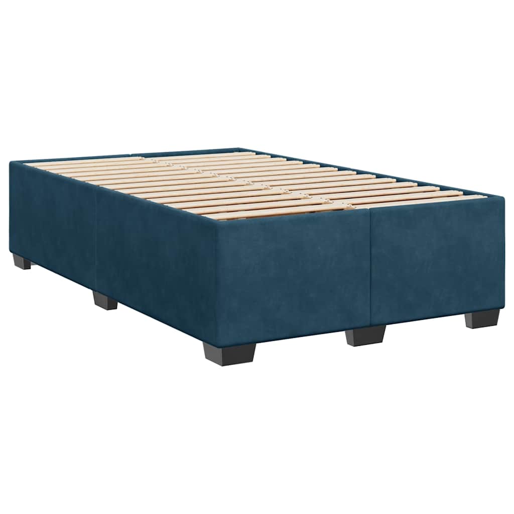 Boxspring met matras fluweel blauw 120x200 cm – afbeelding 8