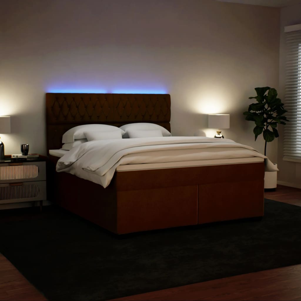 Boxspring met matras fluweel roze 180x200 cm – afbeelding 4
