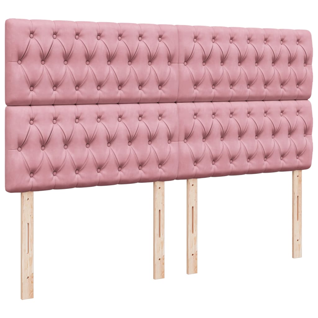 Boxspring met matras fluweel roze 180x200 cm – afbeelding 7