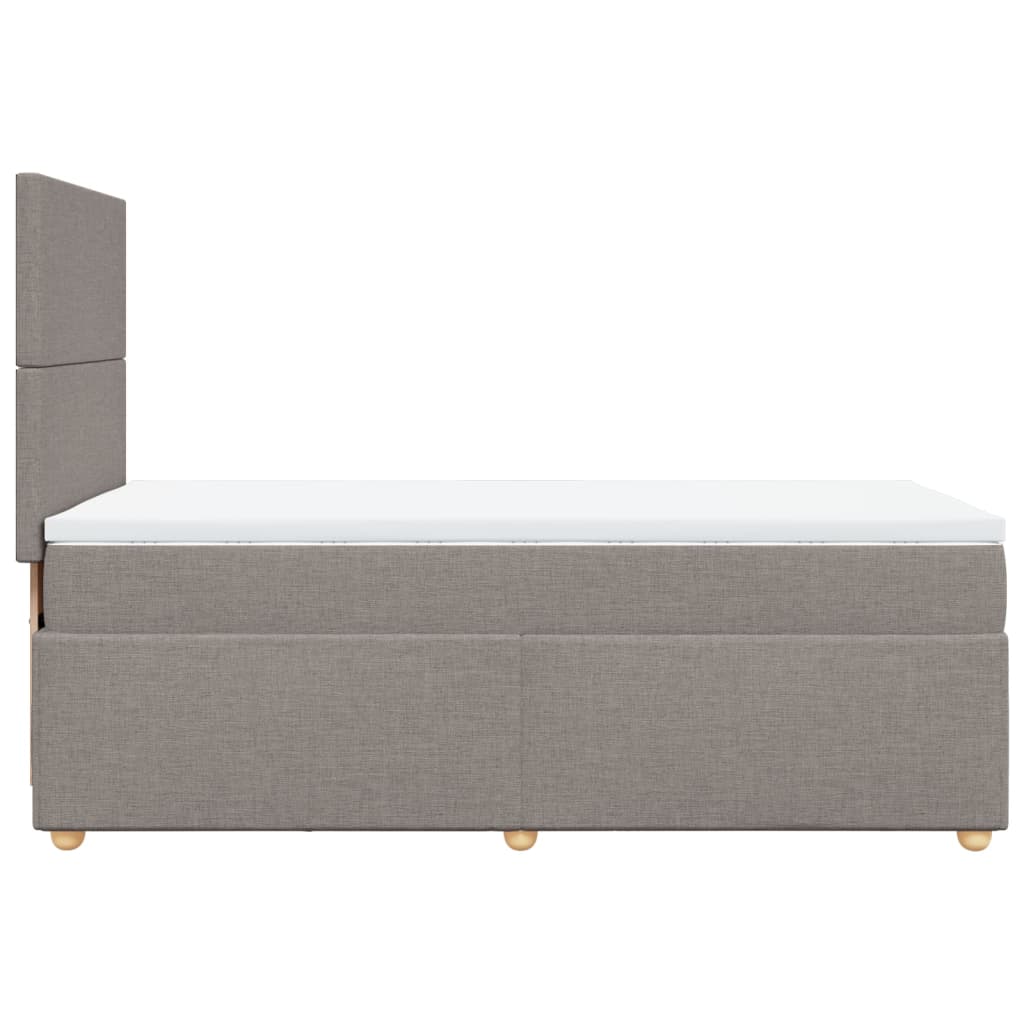 Boxspring met matras stof taupe 80x200 cm – afbeelding 7