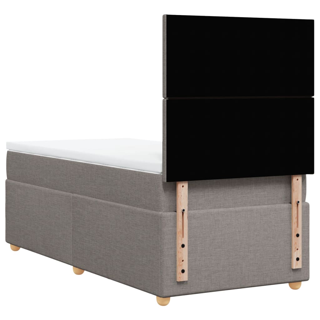 Boxspring met matras stof taupe 80x200 cm – afbeelding 8