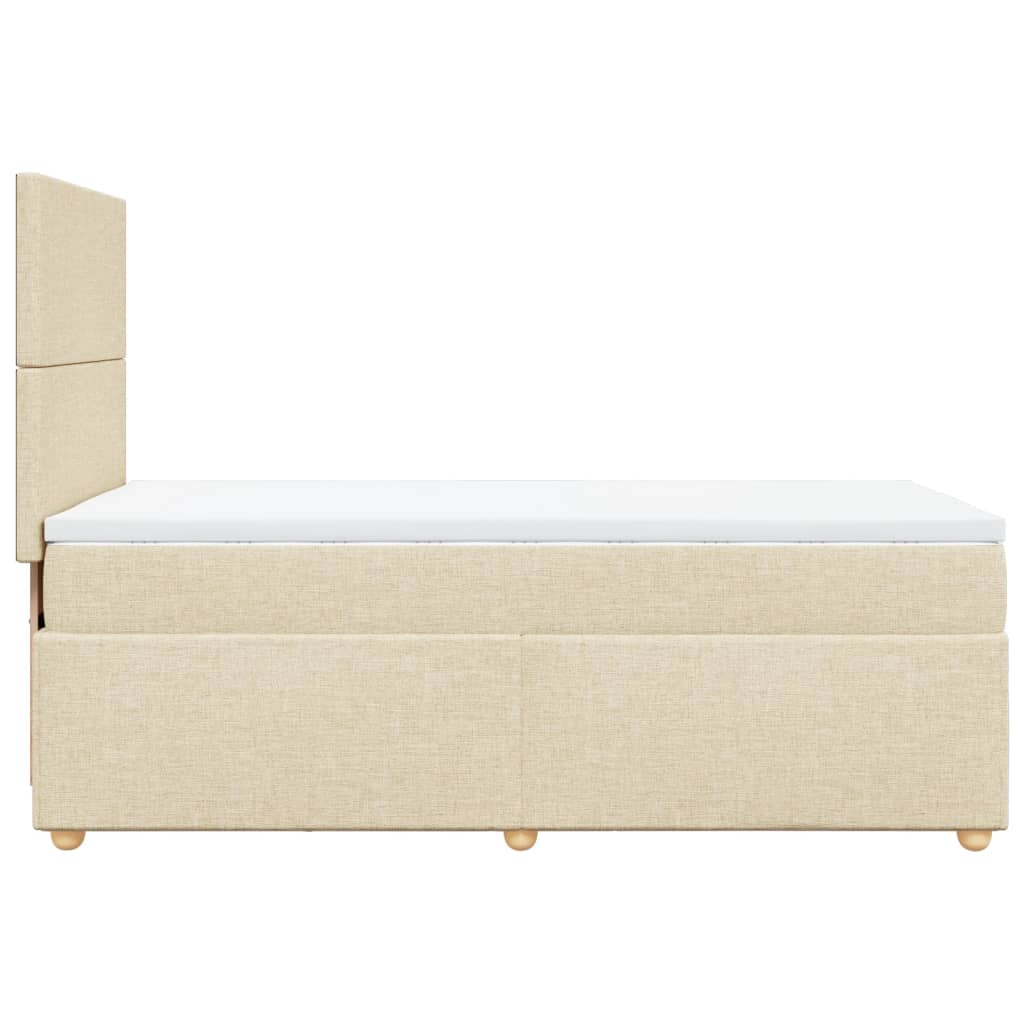 Boxspring met matras stof crèmekleurig 80x200 cm – afbeelding 7