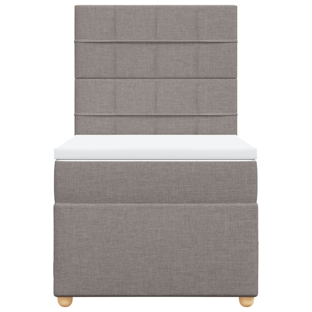 Boxspring met matras stof taupe 80x200 cm – afbeelding 6