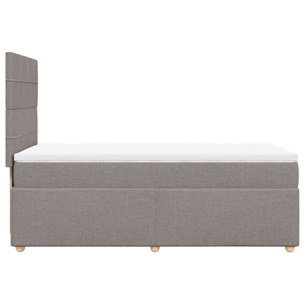 Boxspring met matras stof taupe 80x200 cm – afbeelding 7