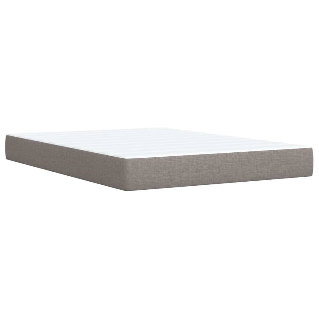 Boxspring met matras stof taupe 160x200 cm – afbeelding 11