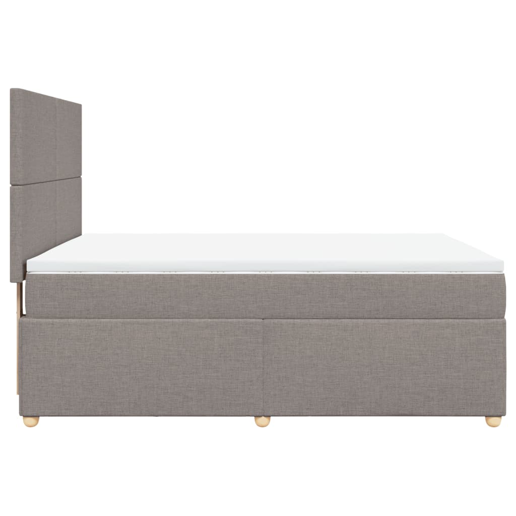 Boxspring met matras stof taupe 160x200 cm – afbeelding 7