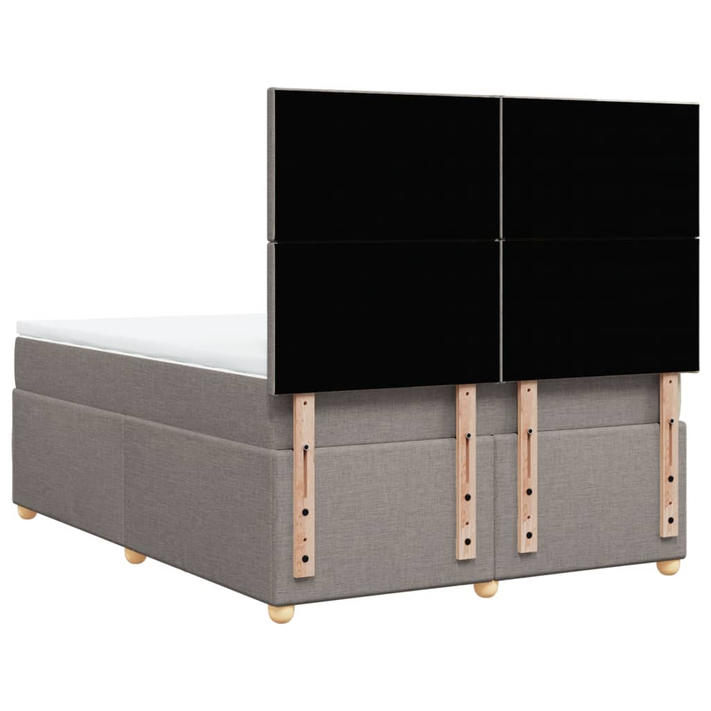Boxspring met matras stof taupe 160x200 cm – afbeelding 8