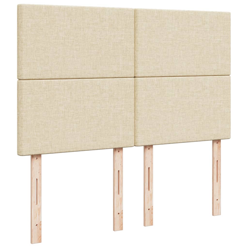 Boxspring met matras stof crèmekleurig 160x200 cm – afbeelding 9