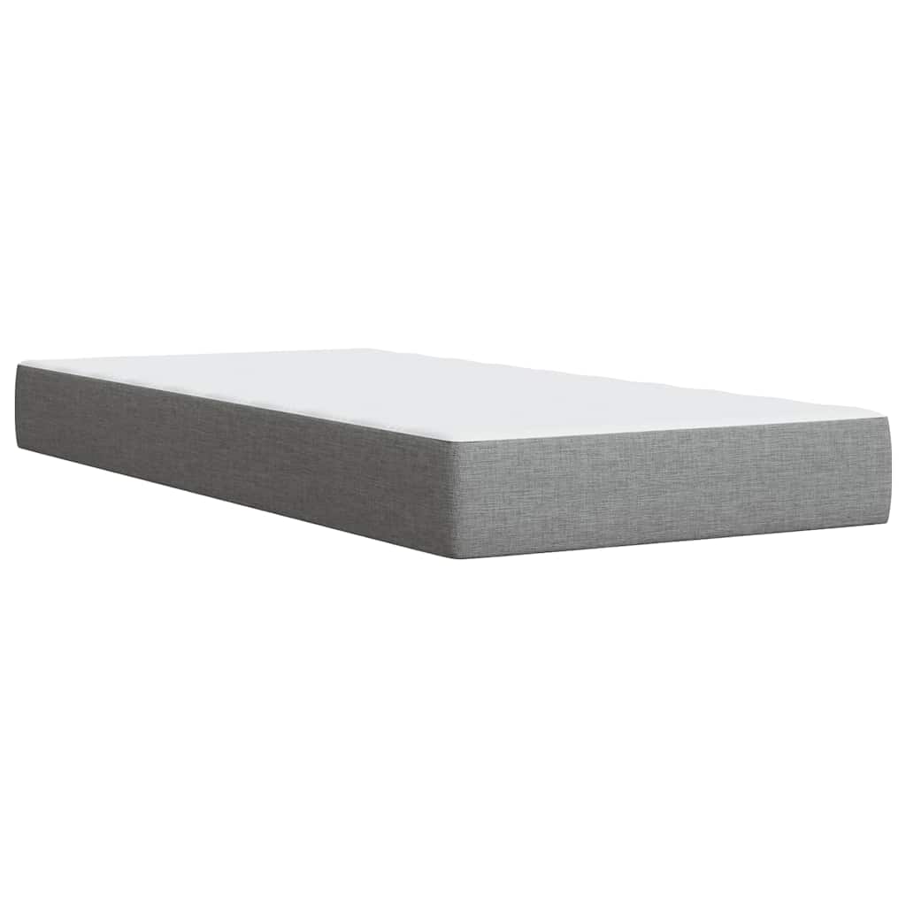 Boxspring met matras stof lichtgrijs 80x200 cm – afbeelding 11