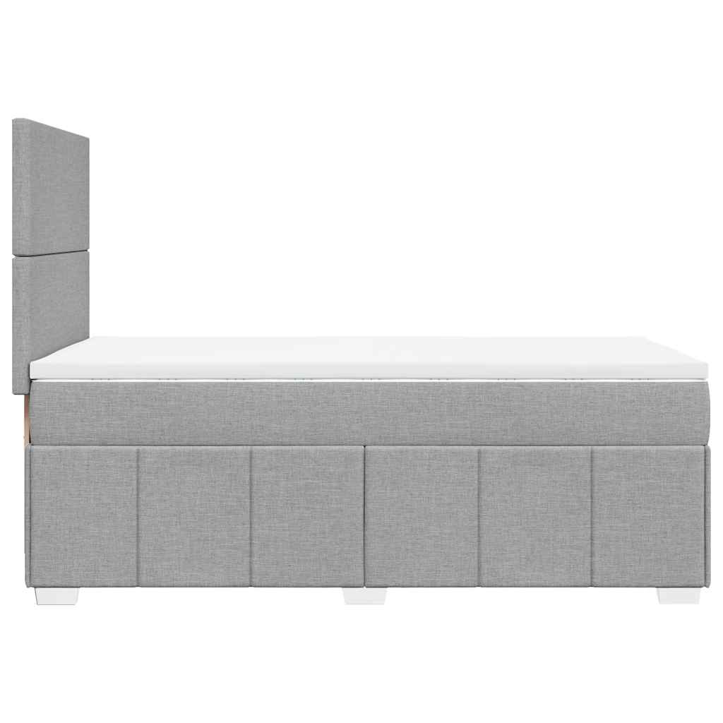 Boxspring met matras stof lichtgrijs 80x200 cm – afbeelding 7