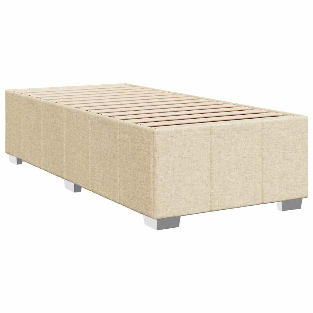 Boxspring met matras stof crèmekleurig 80x200 cm – afbeelding 10
