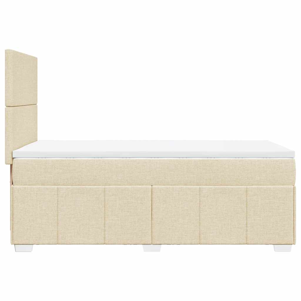 Boxspring met matras stof crèmekleurig 80x200 cm – afbeelding 7