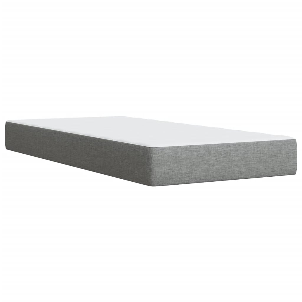 Boxspring met matras stof lichtgrijs 80x200 cm – afbeelding 11