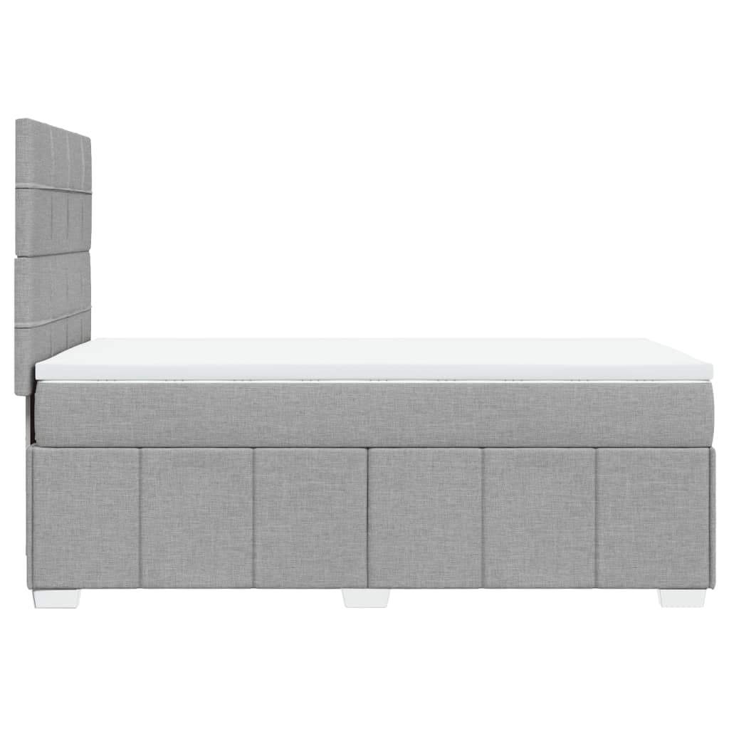 Boxspring met matras stof lichtgrijs 80x200 cm – afbeelding 7