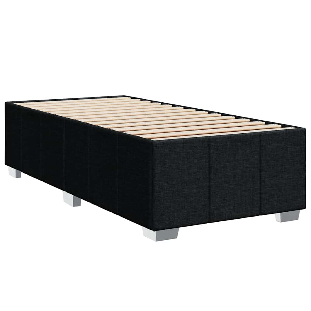 Boxspring met matras stof zwart 90x200 cm – afbeelding 10