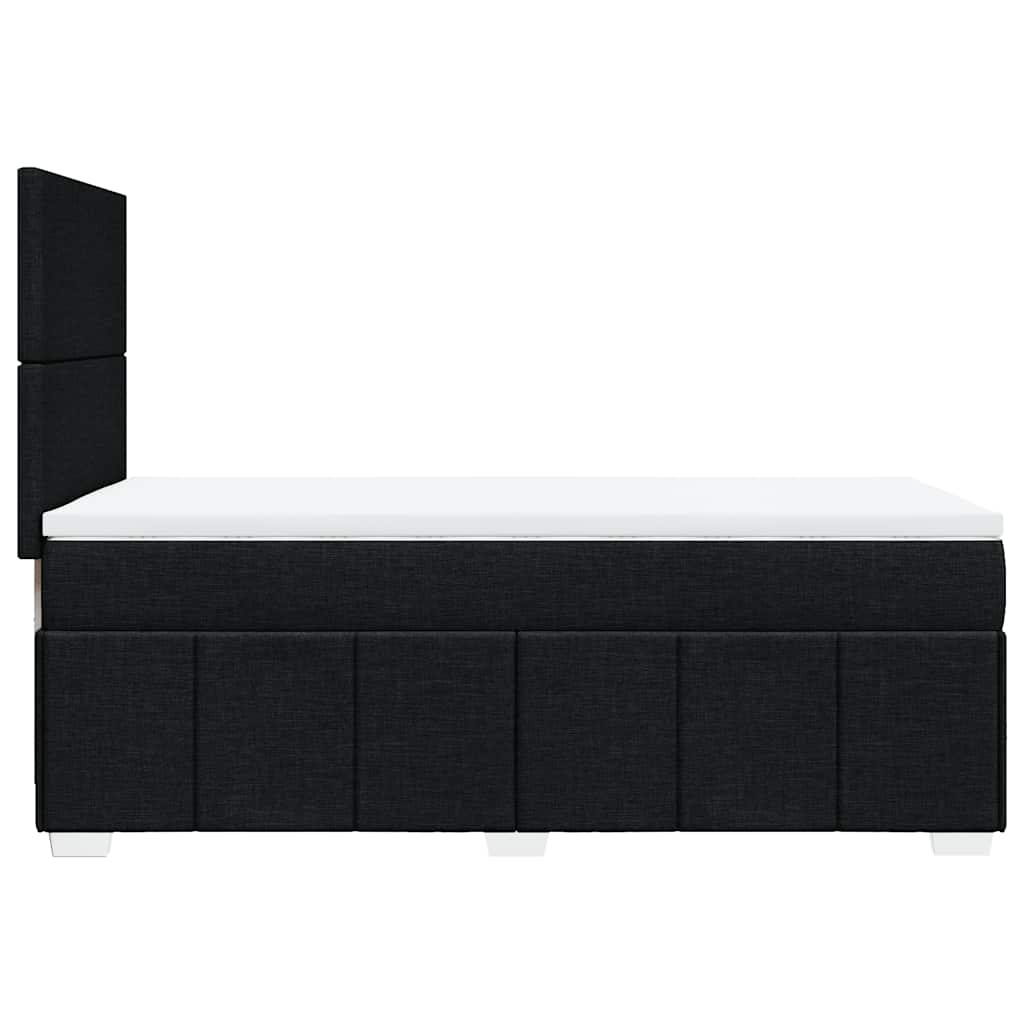 Boxspring met matras stof zwart 90x200 cm – afbeelding 7