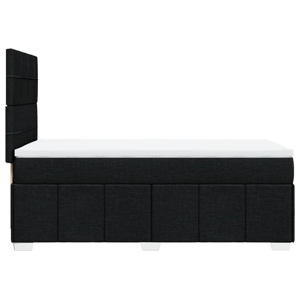 Boxspring met matras stof zwart 90x200 cm – afbeelding 7