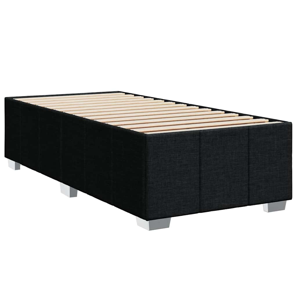 Boxspring met matras stof zwart 90x200 cm – afbeelding 10