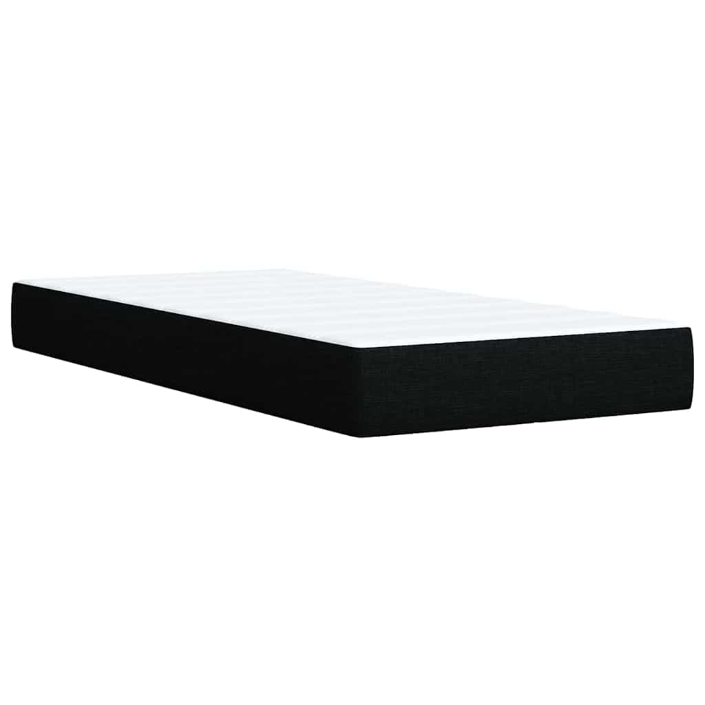 Boxspring met matras stof zwart 90x200 cm – afbeelding 11