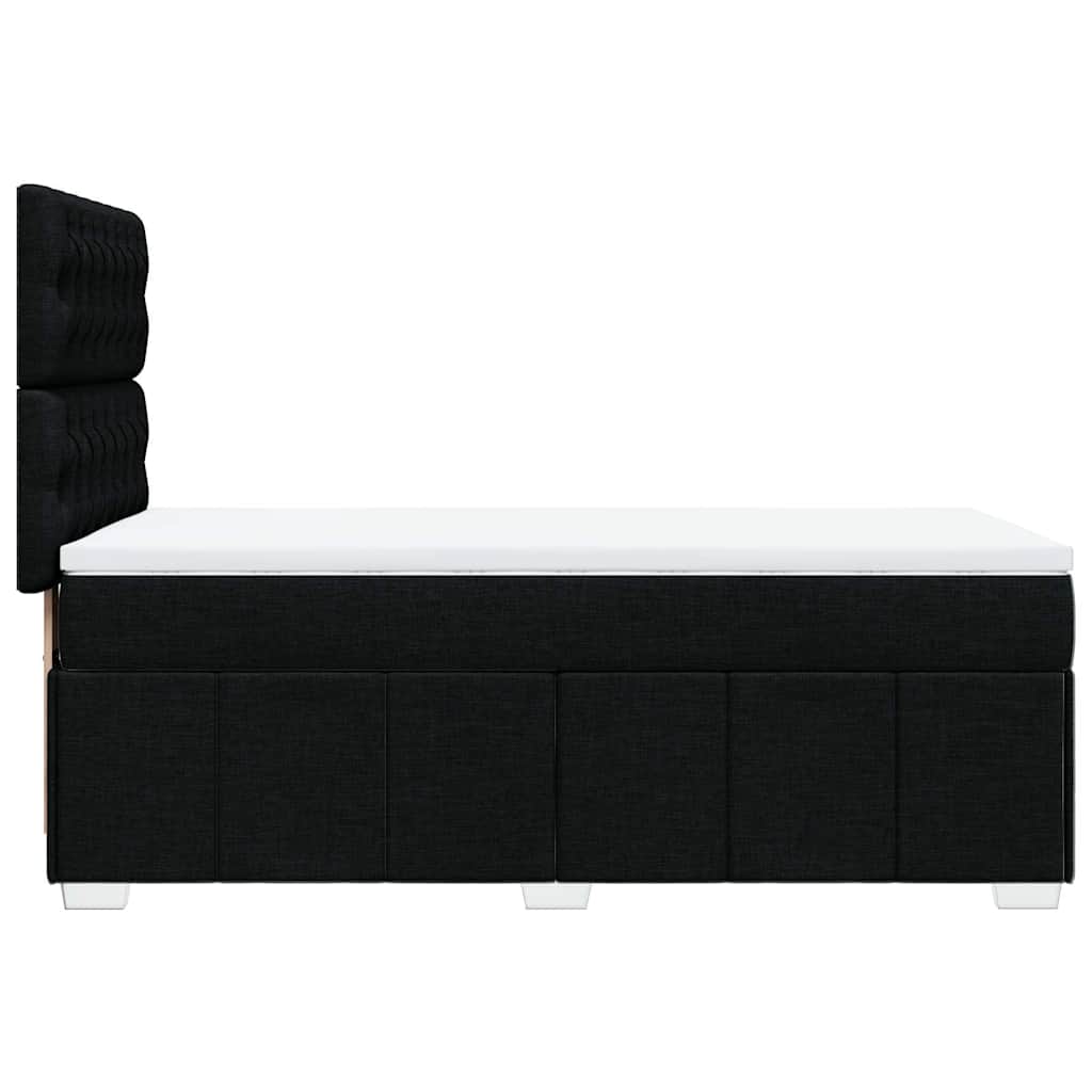 Boxspring met matras stof zwart 90x200 cm – afbeelding 7