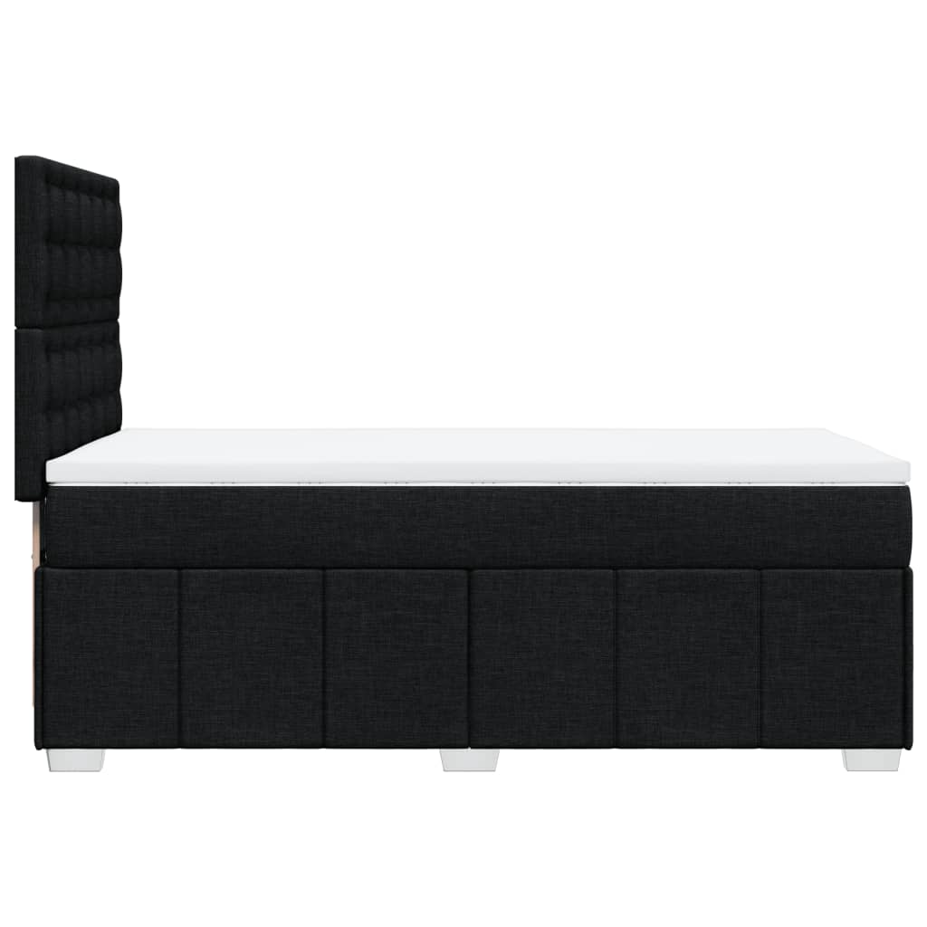 Boxspring met matras stof zwart 90x200 cm – afbeelding 7