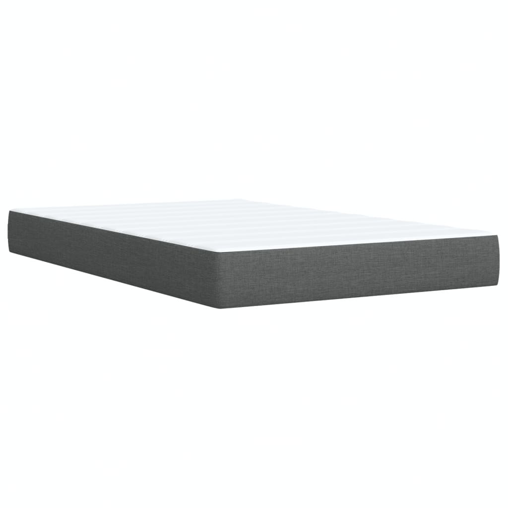 Boxspring met matras stof donkergrijs 120x190 cm – afbeelding 11