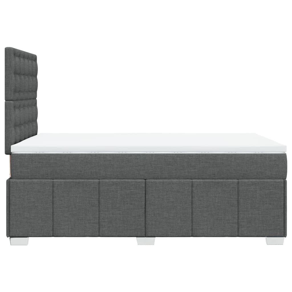 Boxspring met matras stof donkergrijs 120x190 cm – afbeelding 7