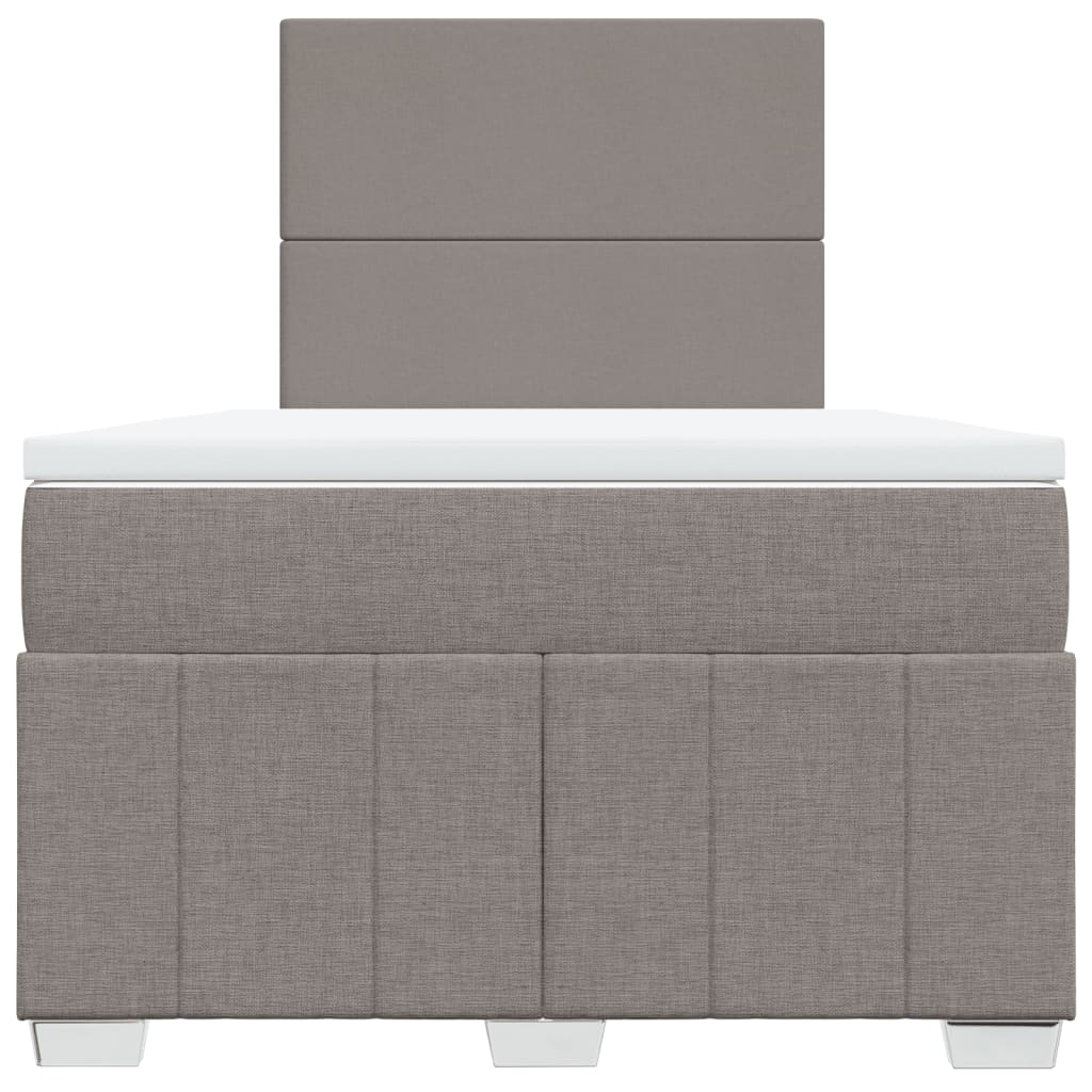 Boxspring met matras stof taupe 120x200 cm – afbeelding 6