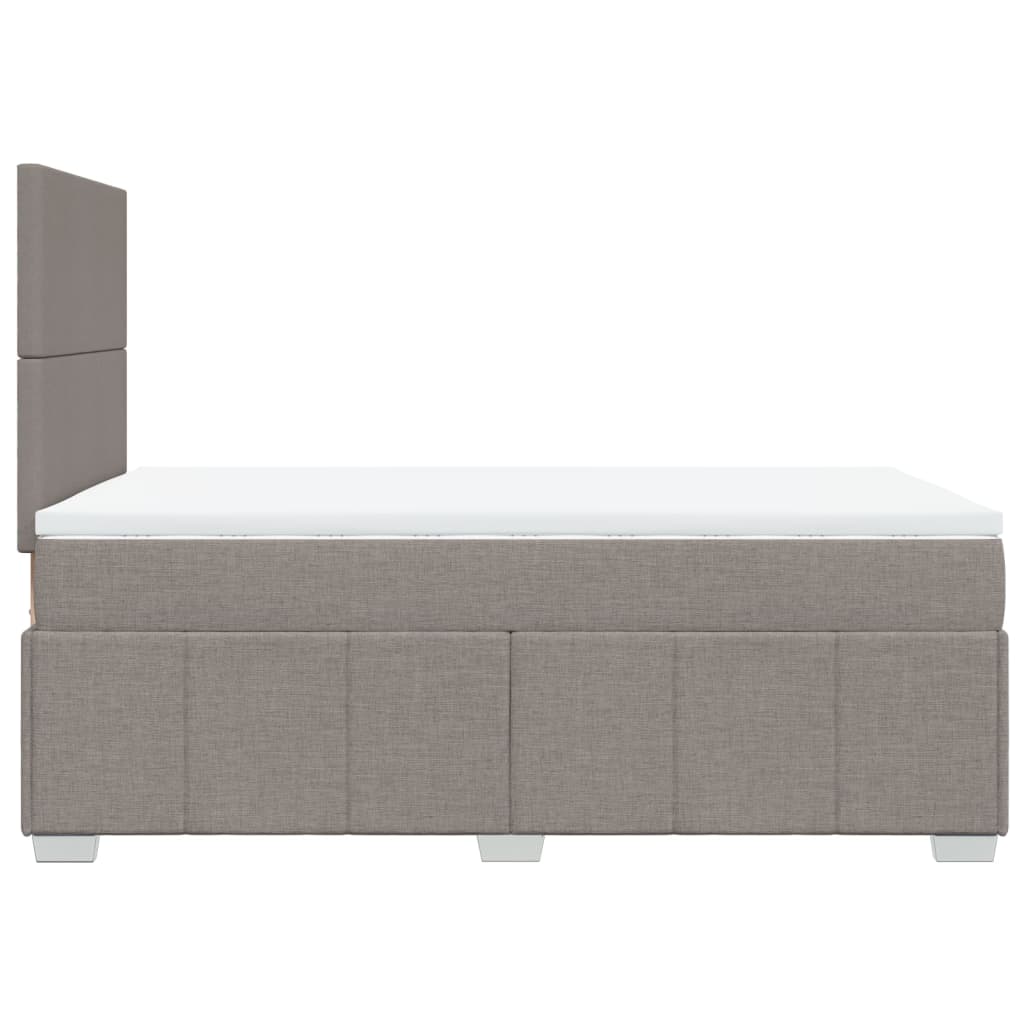 Boxspring met matras stof taupe 120x200 cm – afbeelding 7