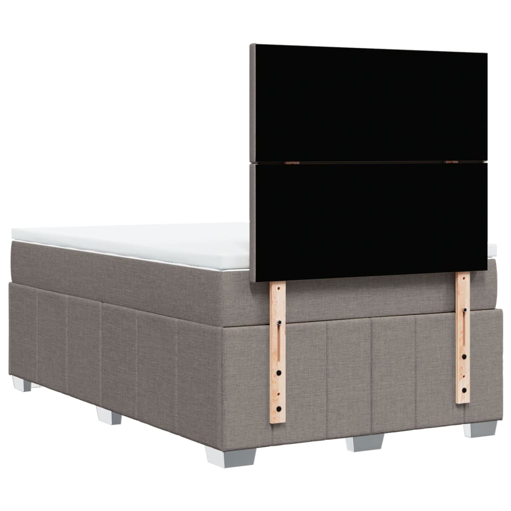Boxspring met matras stof taupe 120x200 cm – afbeelding 8