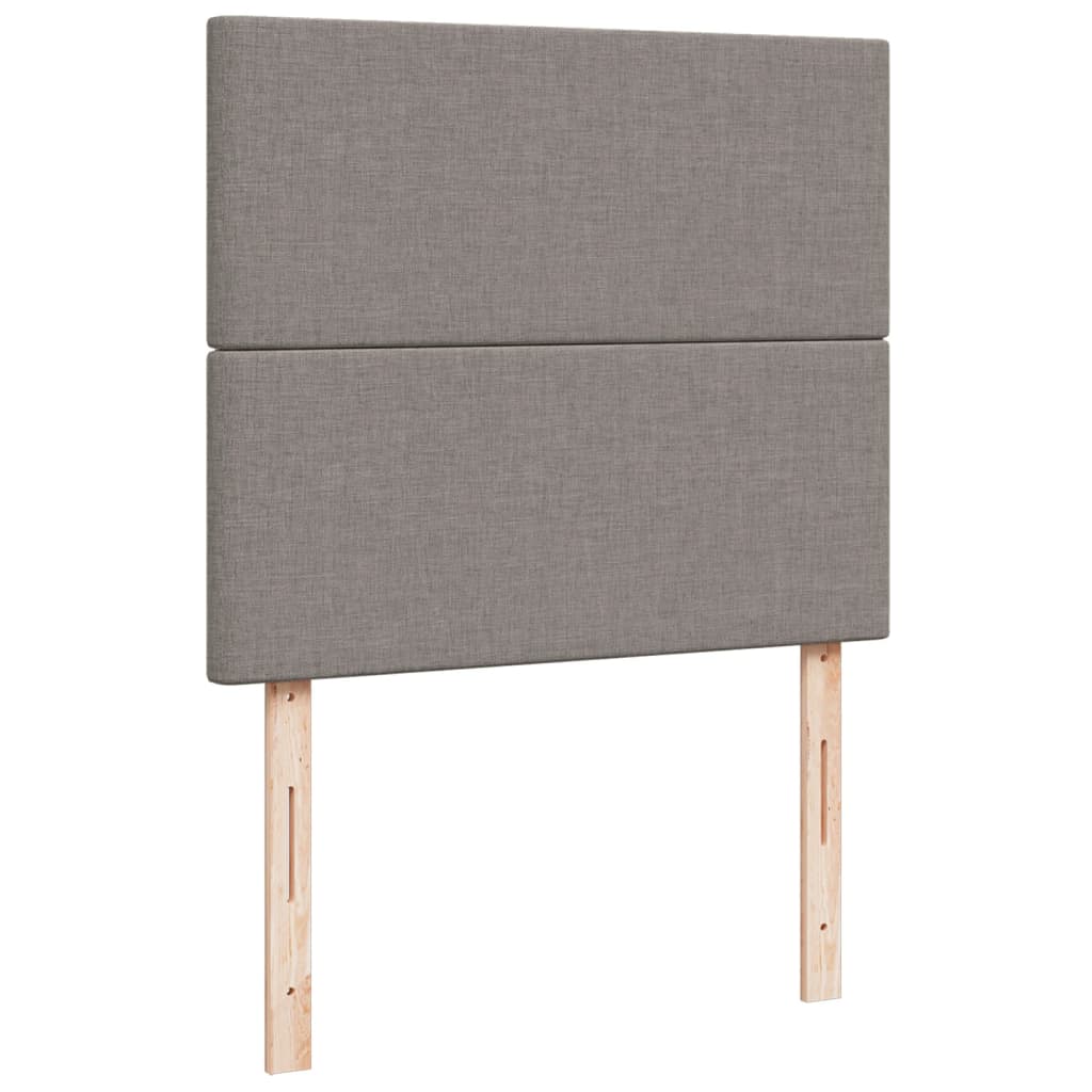 Boxspring met matras stof taupe 120x200 cm – afbeelding 9