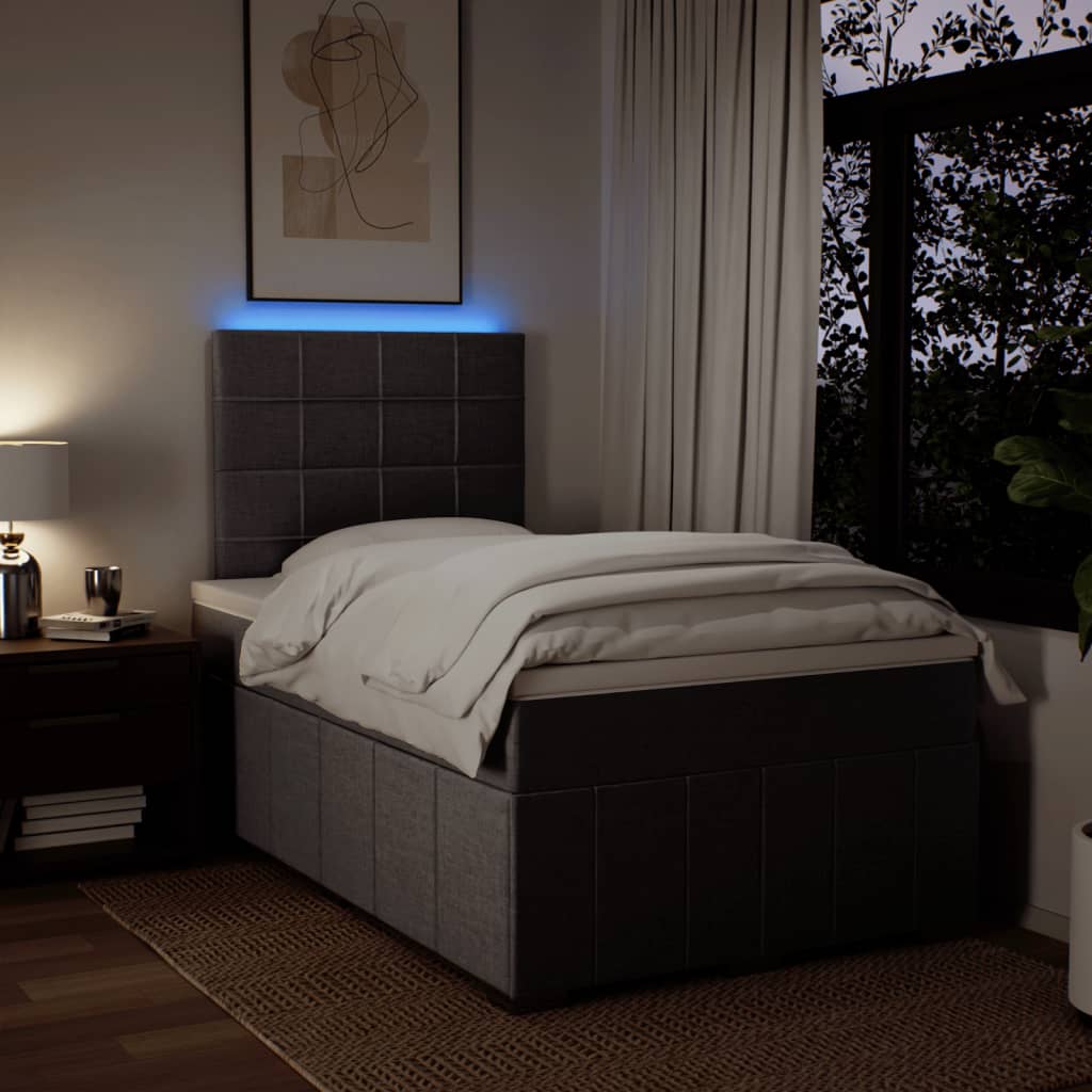 Boxspring met matras stof taupe 120x200 cm – afbeelding 4